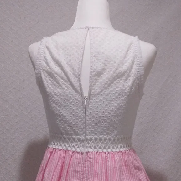 Lilly Pulitzer Alivia Havana Pink Yarn Dye Seersucker Dress with Pockets - Picture 11 of 12